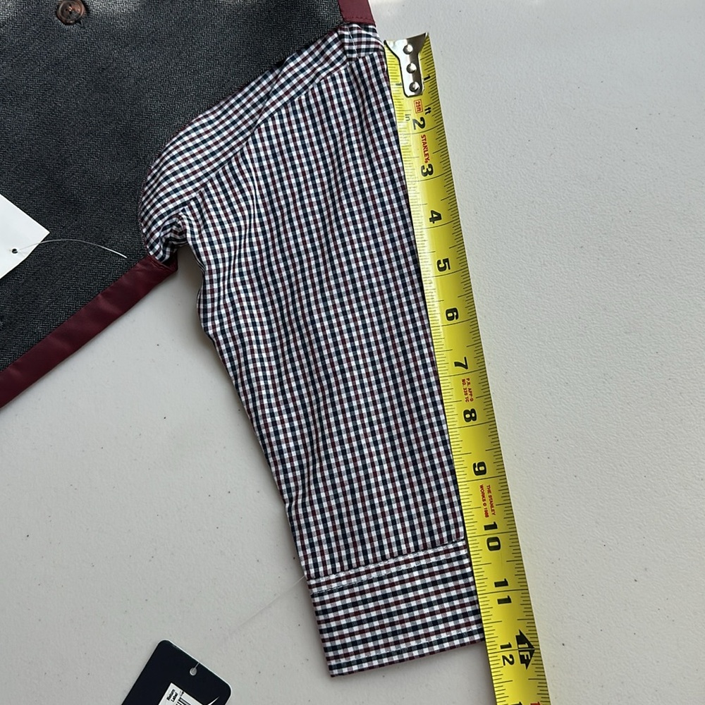 NWT Nautica 3pieces Checkered Shirt and Vest Set Size 3-T (Boy) - Picture 11 of 16